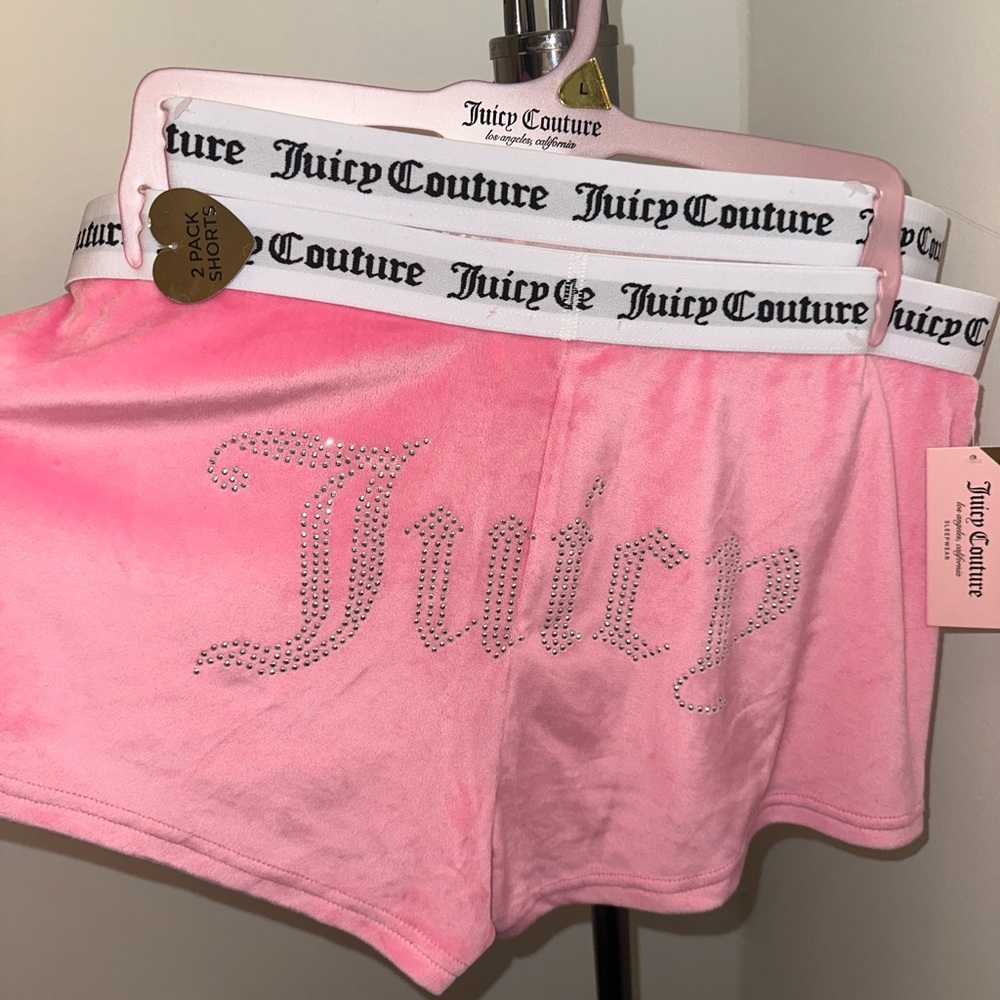 Juicy Couture Pink Velour Shorts